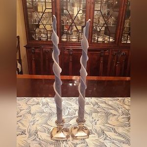 Handmade twisted taper candles